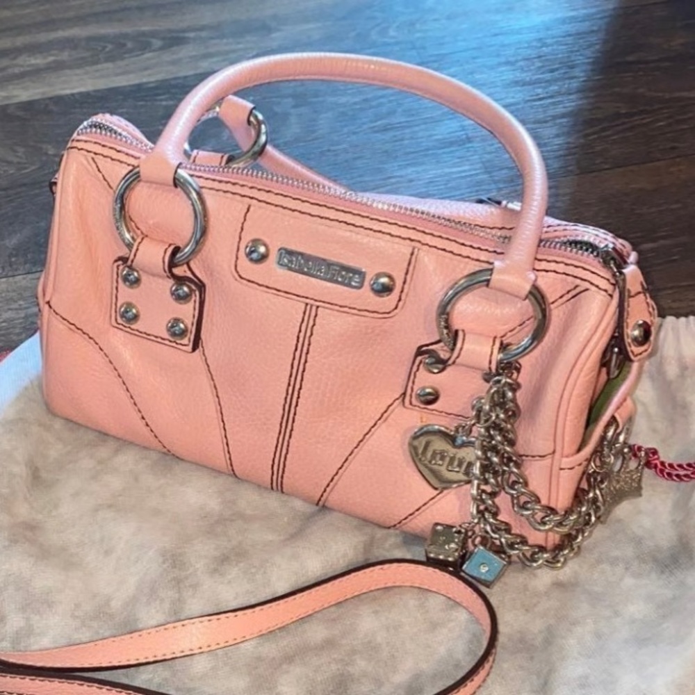 Isabella Fiore RARE VINTAGE Y2K Pink Leather Handbag - MINT